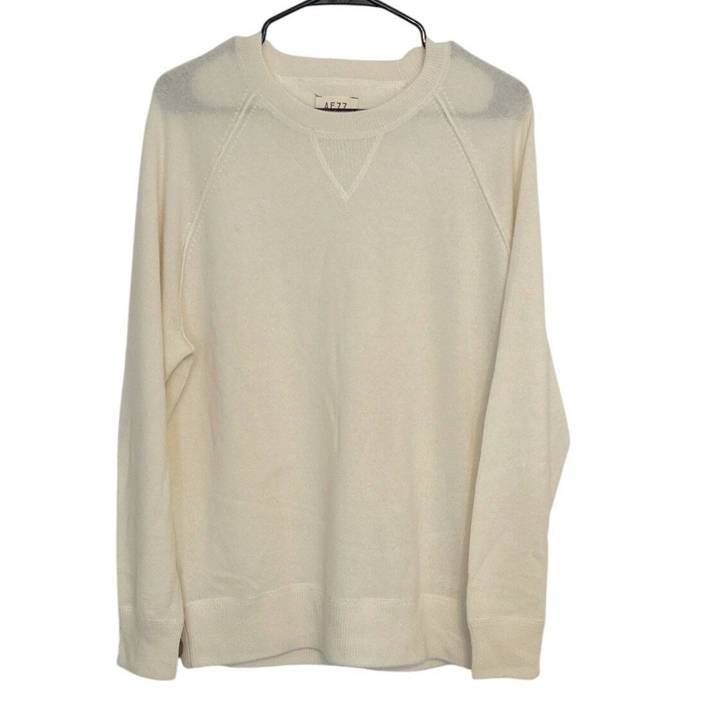 AE77 American Eagle Cashmere Crewneck Sweater L NWT‎ Cozy Winter Relaxed Knit